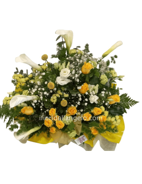 Composizione di fiori freschi colorati