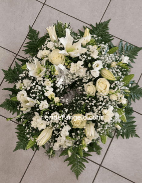 CORONA FUNEBRE BIANCA